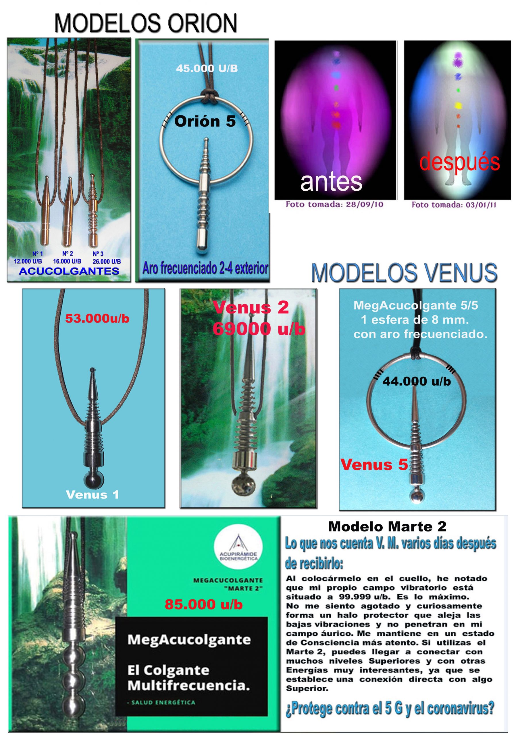 Acucolgnantes Orión, Venus y Marte